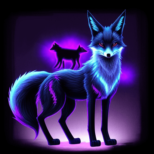 AI generated: Blacklight fox