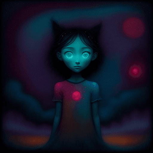 AI generated: cute little girl holographic, , , by Andy Kehoe