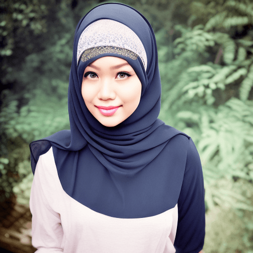 AI generated: Malaysian woman, 25 years old, wearing hijab, hot looking