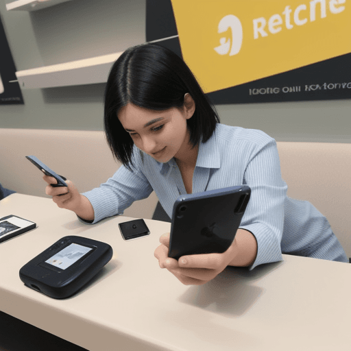 AI generated: A person buying a new phone on exchange offer. The old phone is being handed over and the new phone ...
