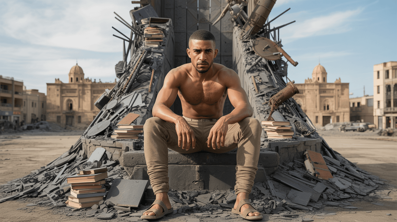 AI generated: Album Cover for: “Trône sur les Ruines”
Format: Wide shot, full body, cinematic environment, poster...