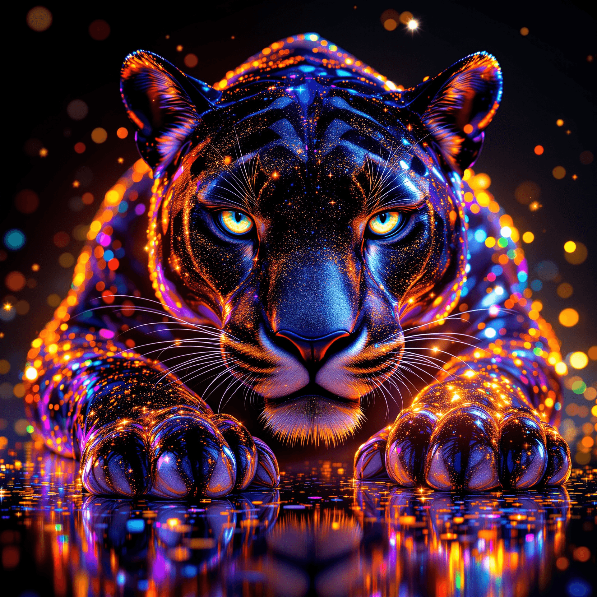 AI generated: Starlit Panther