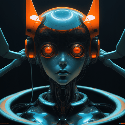 AI generated: Ominous drowning in psychedelic space inspired by hajime sorayama post apocalypse, close up shots, l...