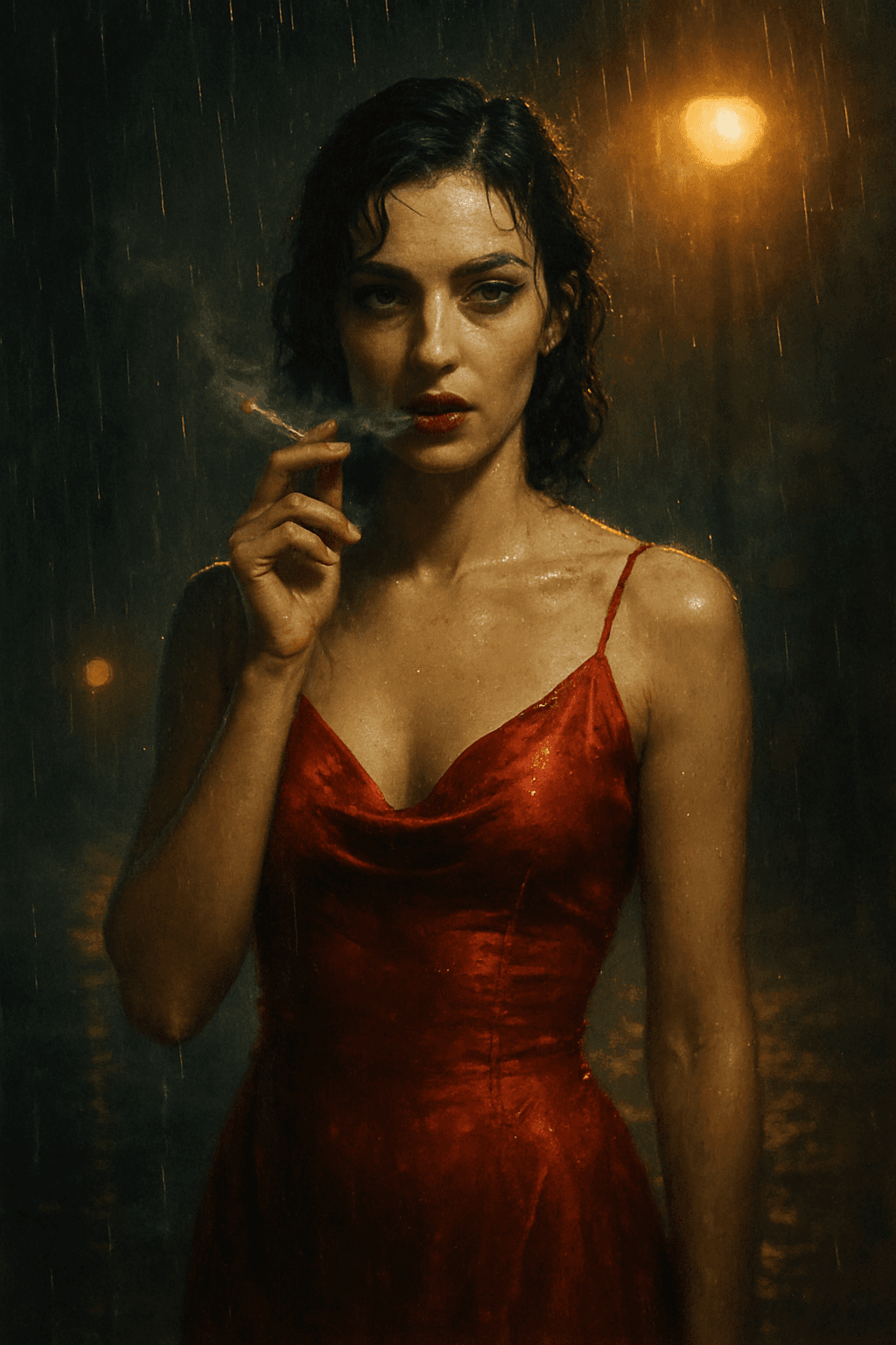 AI generated: Rainy Noir Elegance