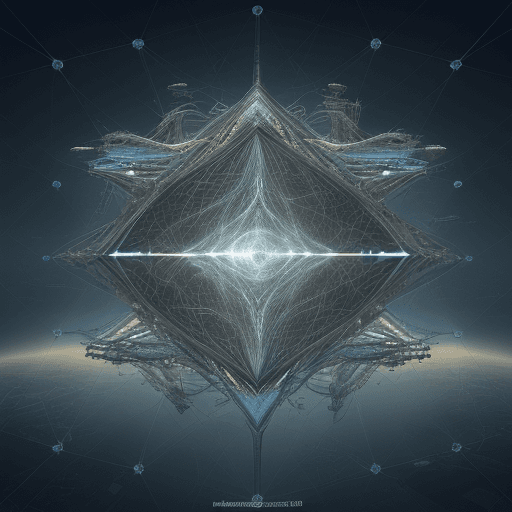 AI generated: A colossal, interconnected web of technology and innovation is skillfully rendered in an isometric p...