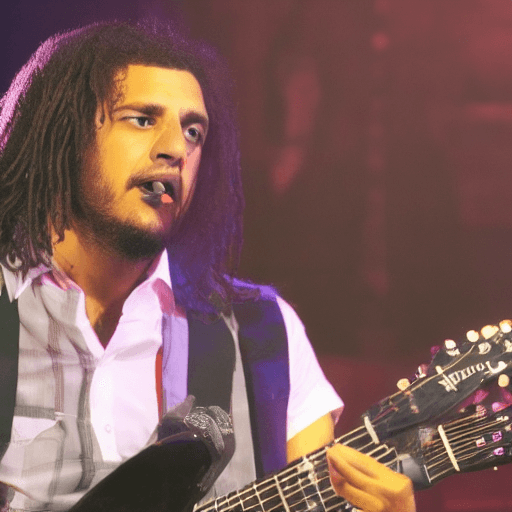 AI generated: el faraon love shady, en un concierto 