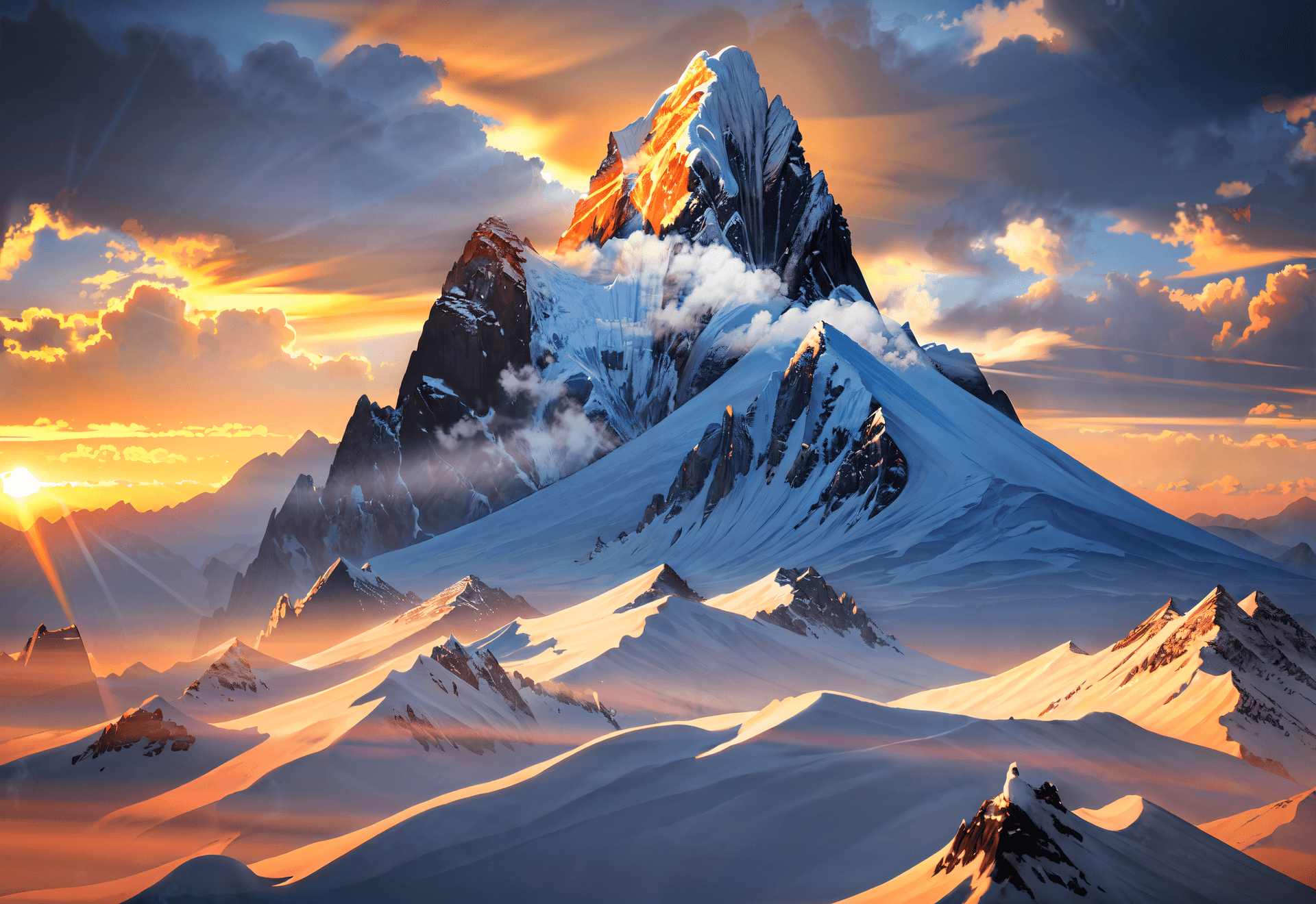 AI generated: (masterpiece, award winning, highest quality:1.3) , (style of Maxfield Parrish:1.1), Epic Cinematic ...