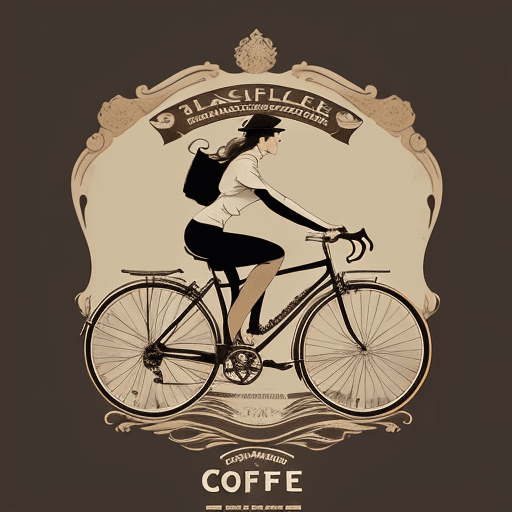 AI generated: Craft a logo that beautifully merges the artistic essence of a bicycle handlebar silhouette with the...