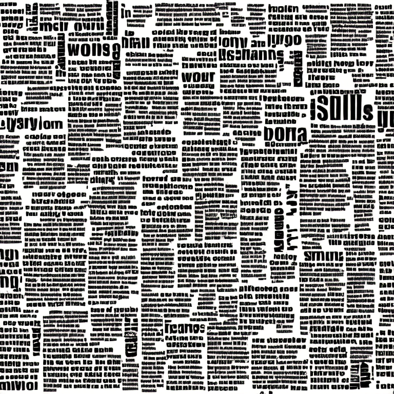 AI generated: collage of words