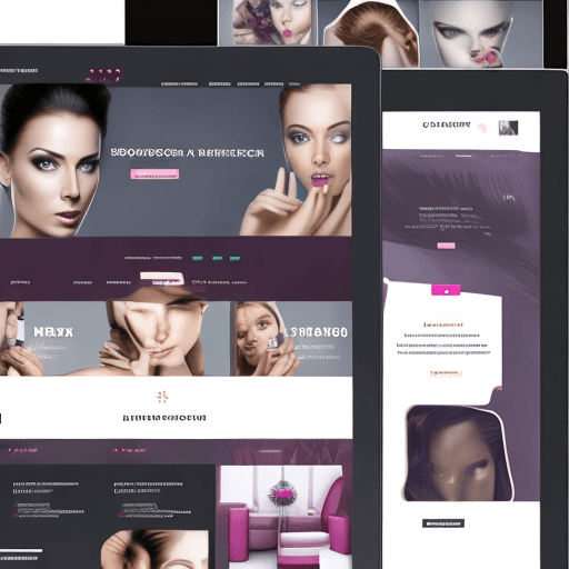 AI generated: Webdesign of site about beauty salon, ui, ux, 8k