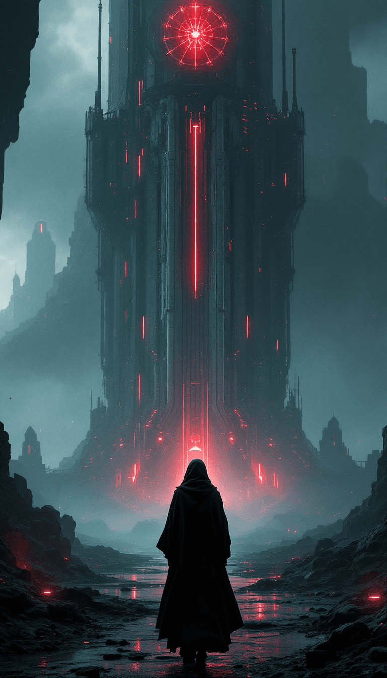 AI generated: Create an atmospheric, amazing futuristic dystopian image (in the style of the artist Joao Ruas:1.9)...