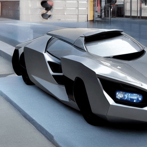 AI generated: Car from future flying