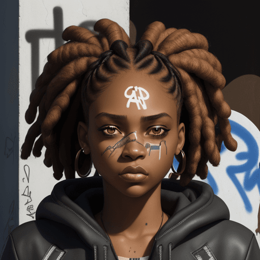 AI generated: african american girl, portrait style, 8k, dreadlock hairstyle, perfect medium brown skin, perfect e...