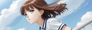 AI generated: perfect anime quality, masterpiece, school, white school uniform, short sleeves, blue uniform, campu...