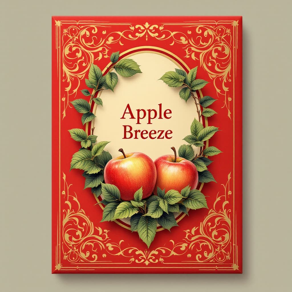 AI generated: Create an illustration styled after the chocolate packaging: use a rich red or beige background, add...