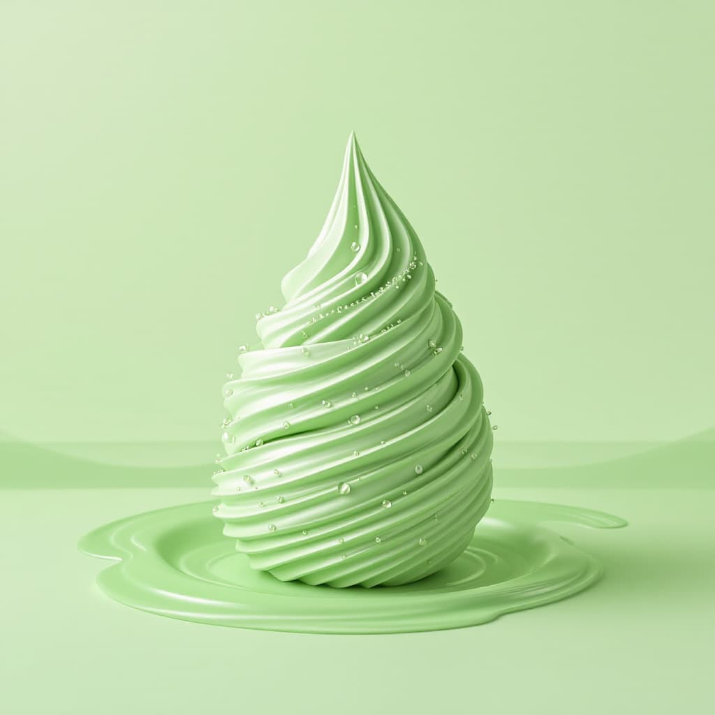 AI generated: una criatura de fantasia dulce de color verde
