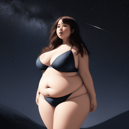 AI generated: plump woman in the middle of stars