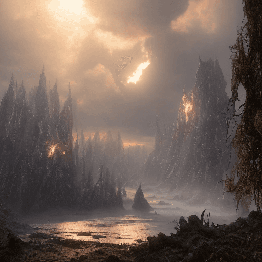AI generated: Photo of a ultra realistic , dramatic light, pale sunrise, cinematic lighting, battered, low angle, ...