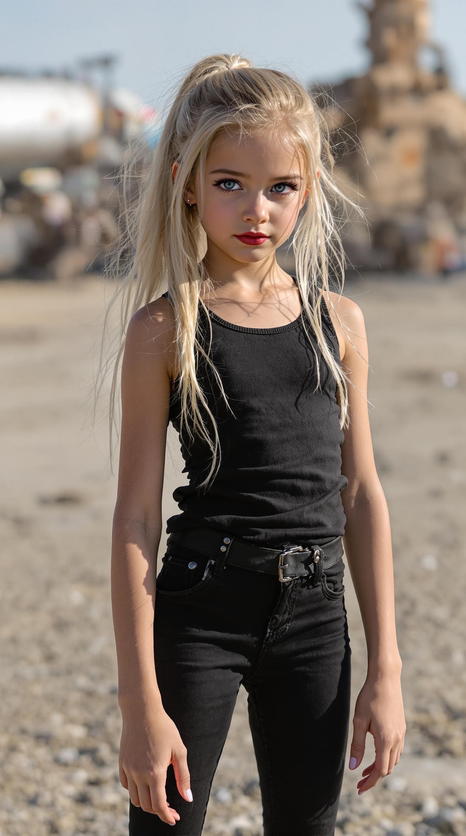 AI generated: a professional photo of a exceptionally beautiful girl in the world (age 7), (seven year old), highl...