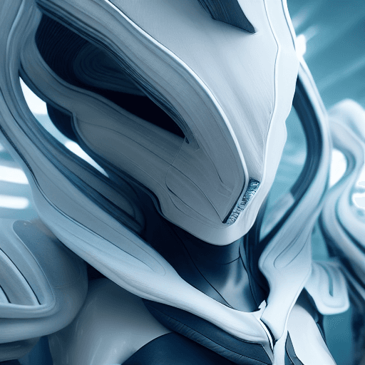 AI generated: white bio organic ceramic + hyper details + concept futuristic style and ecorchè style + cinematic l...