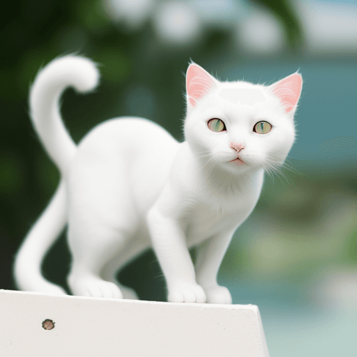 AI generated: White Cat, phimeis dives, Canon EOS Rebel SL2, EF100mm, f/2.8L, Macro IS USM ƒ/2.8, 100.0 mm, 1/1000...