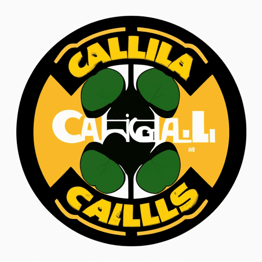 AI generated: Logo for ' C A L I G A S' "Cali Gas" a simple iconic logo in the style of a 1980s rock band logos, C...
