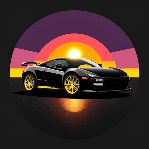 AI generated: graphic design t-shirt, flat design ,  car, Miami street, colorful hues, highly detailed clean, vect...