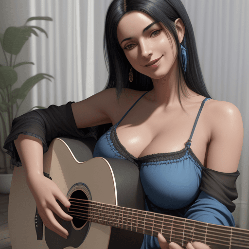 AI generated: 
(masterpiece) beautiful and seductive Argentinian woman with black hair and beautiful breasts, sitt...