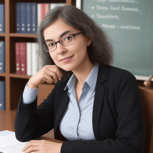 AI generated: academic professor, coordinator friendly, solve problems