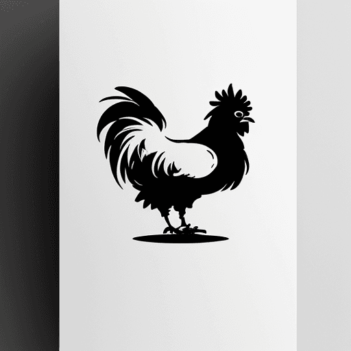 AI generated: simple minimal logo of chicken, style of Yoji Shinkawa  --no letters font