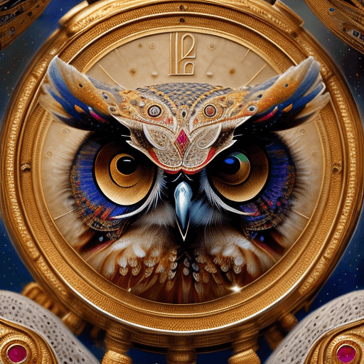 AI generated: high resolution 8k, Balla master painter, Byzantine artwork, Owl,
  feathers, intricate background, ...