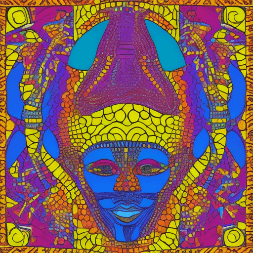 AI generated: naive african caractere 