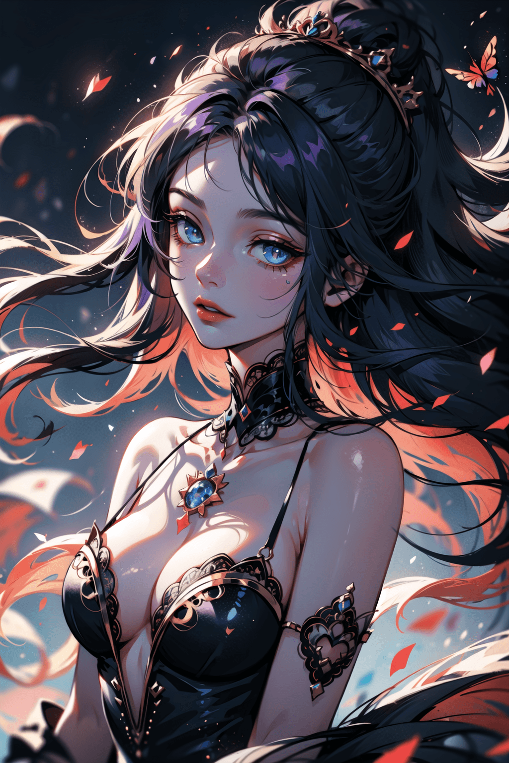 AI generated: ((cinematic light)), hyper detail, dramatic light, intricate details, (unreal goddess, 1 girl, ether...