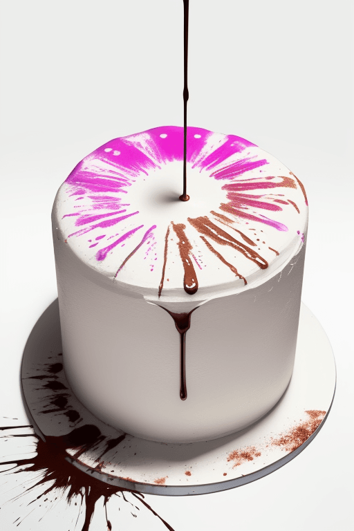 AI generated: Impactful composition, dripping (neon:0.4) (coffee:0.4) (heat splash:0.4) paint across the shape of ...