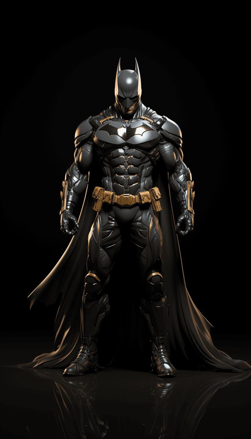 AI generated: A full body Batman character, cartoon comic style, minimum detailing, nice dynamic pose 8K --ar 69:1...