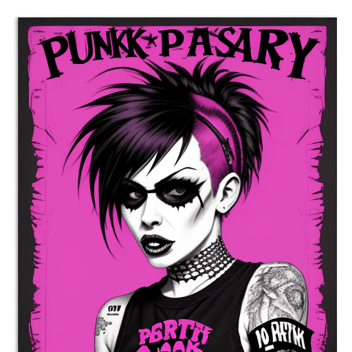 AI generated: punk rock party flyer feminist

