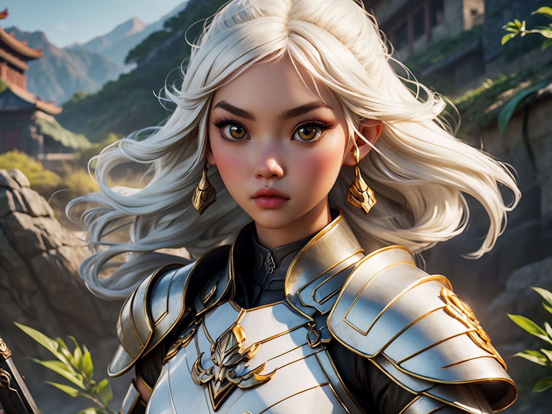 AI generated: a close up of a person wearing a costume, a 3D render by senior character artist, featured on cgsoci...