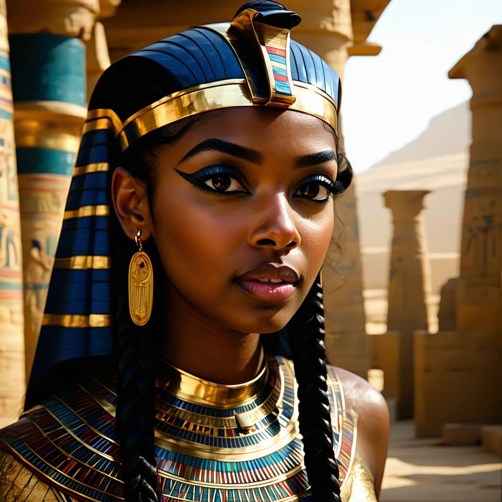 AI generated: photo of egyptian princess glamour and cinematic