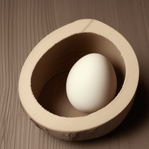 AI generated: egg, live, wood
