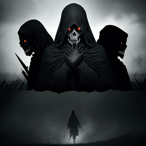 AI generated: Generate a haunting visual representation of 'The Battle Rages On,' depicting a scene of unrelenting...