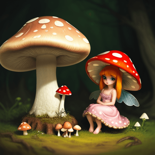 AI generated: mushroom and fairy