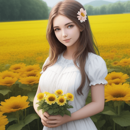 AI generated: best smart farm images and flower and beautiful girl
