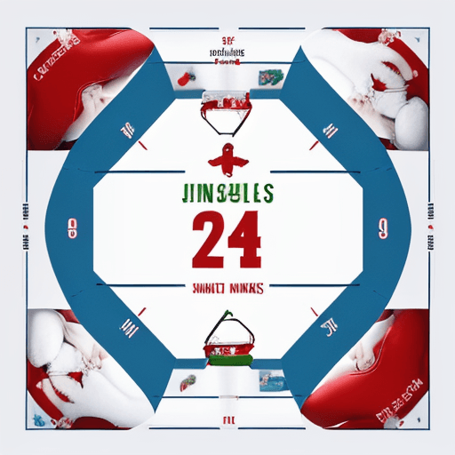 AI generated: Social media square logo for an online store called "Jingle Baits". It's an advent calendar with fis...