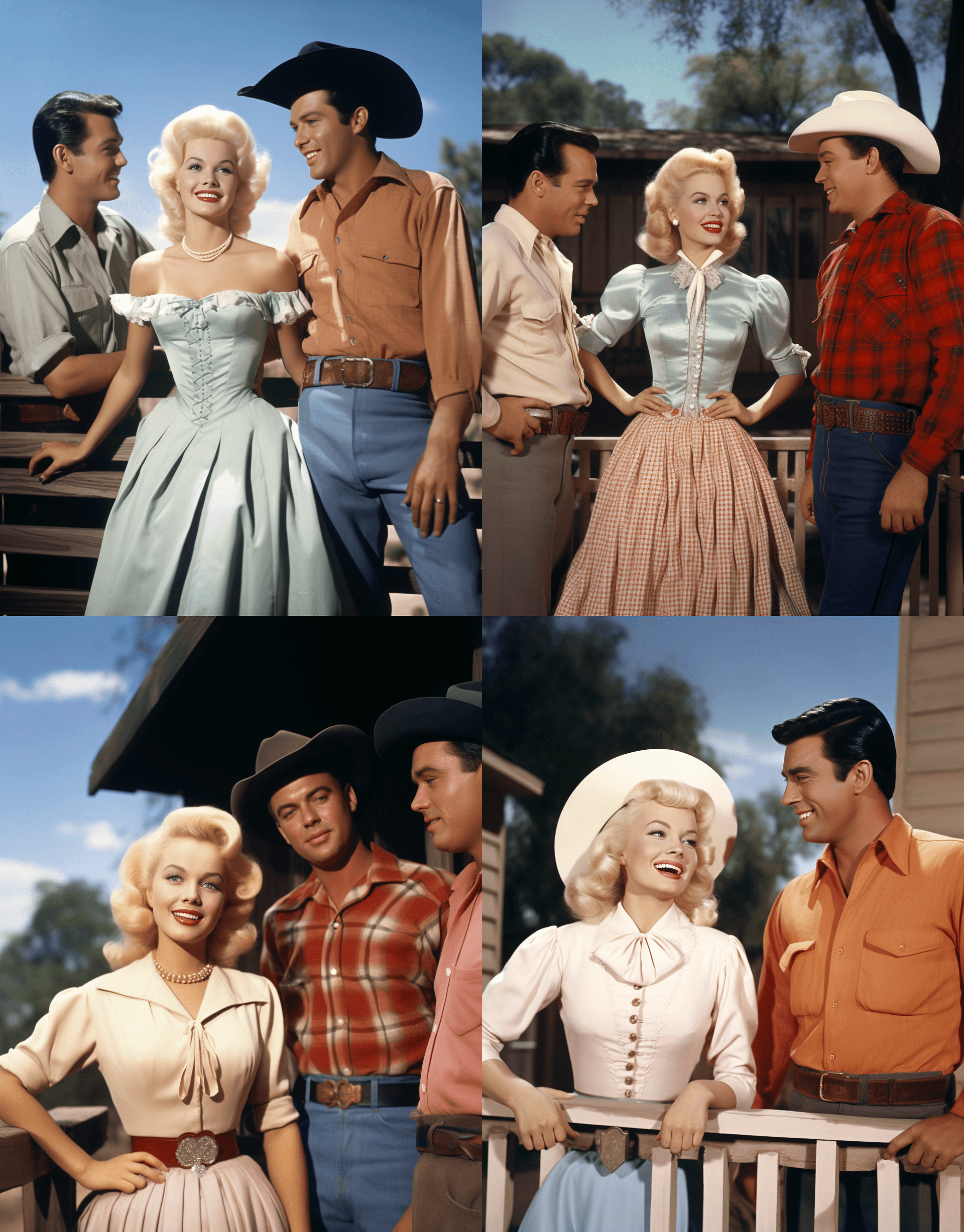 AI generated: a still from the show F mashed, featuring diana dors happy looking sonin Resolution standing on his ...