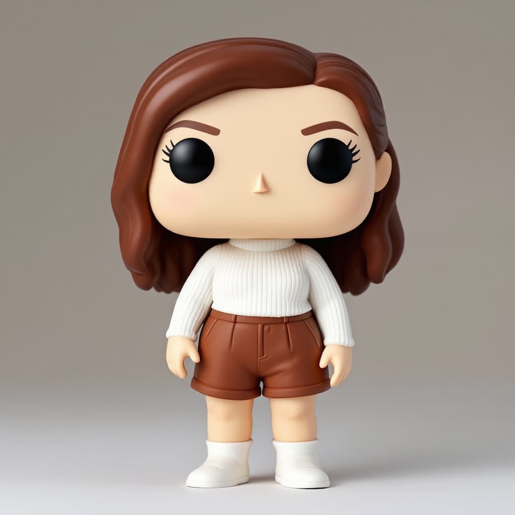 AI generated: Funko Pop Figure Description:

Hair: Long, wavy brown hair flowing naturally down to the shoulders, ...