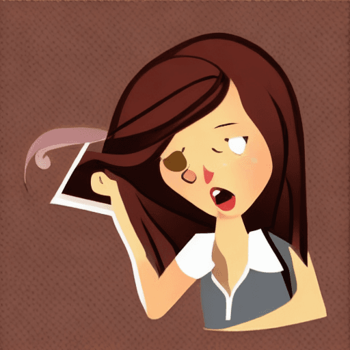 AI generated: vector illustration, cute girl, angry, watching at camera, cartoon