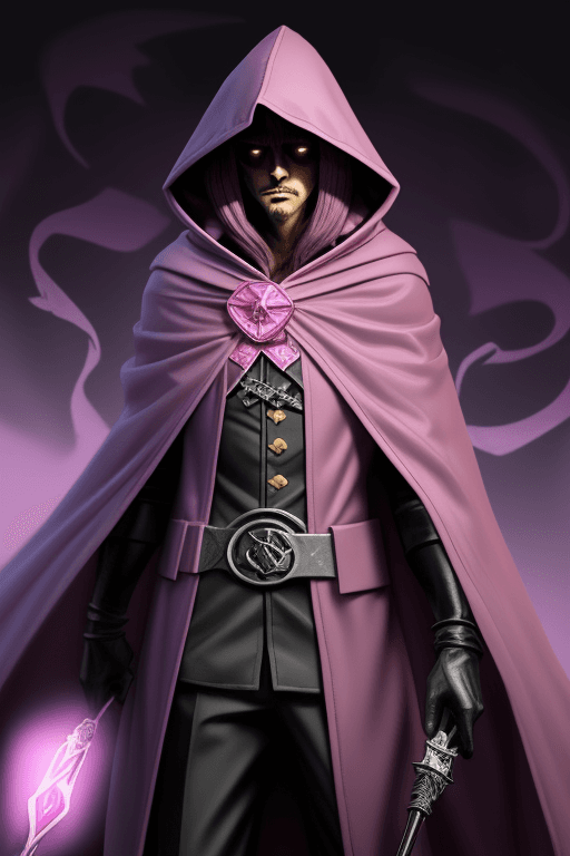 AI generated: Shadow wizard money gang, in pink cloak hood