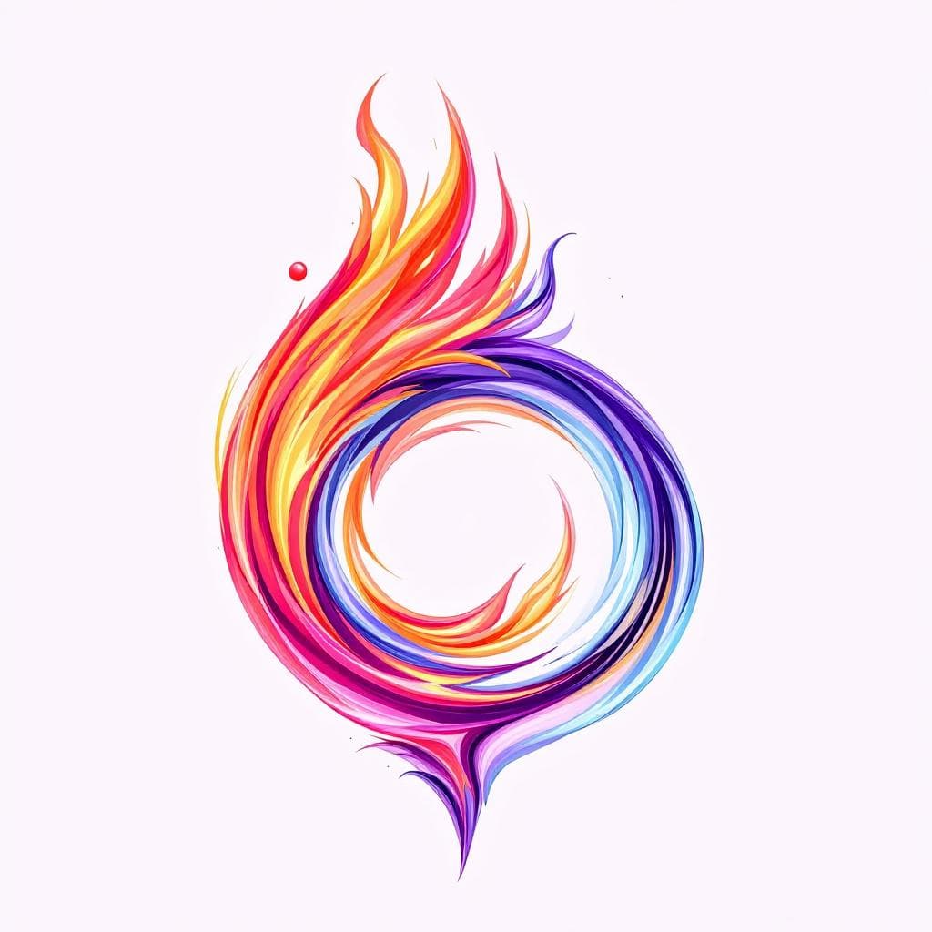 AI generated: Create an Emblem of the 14 High Fashion Dominarcs (Beauty & Presence). Emblem: A flame curling into ...