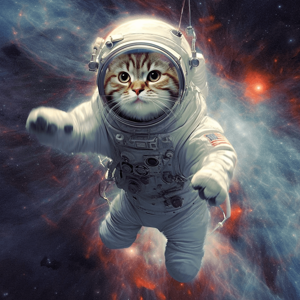 AI generated: Cat in space