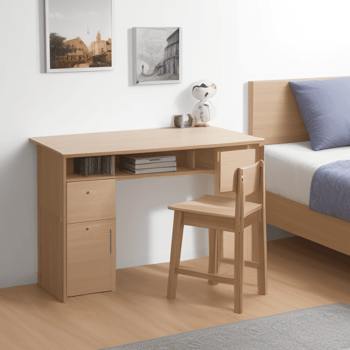 AI generated: un mueble  alacena de 2m por 70cm por 35cm con solo 2 estantes con una sola tapa que se abre hacia a...